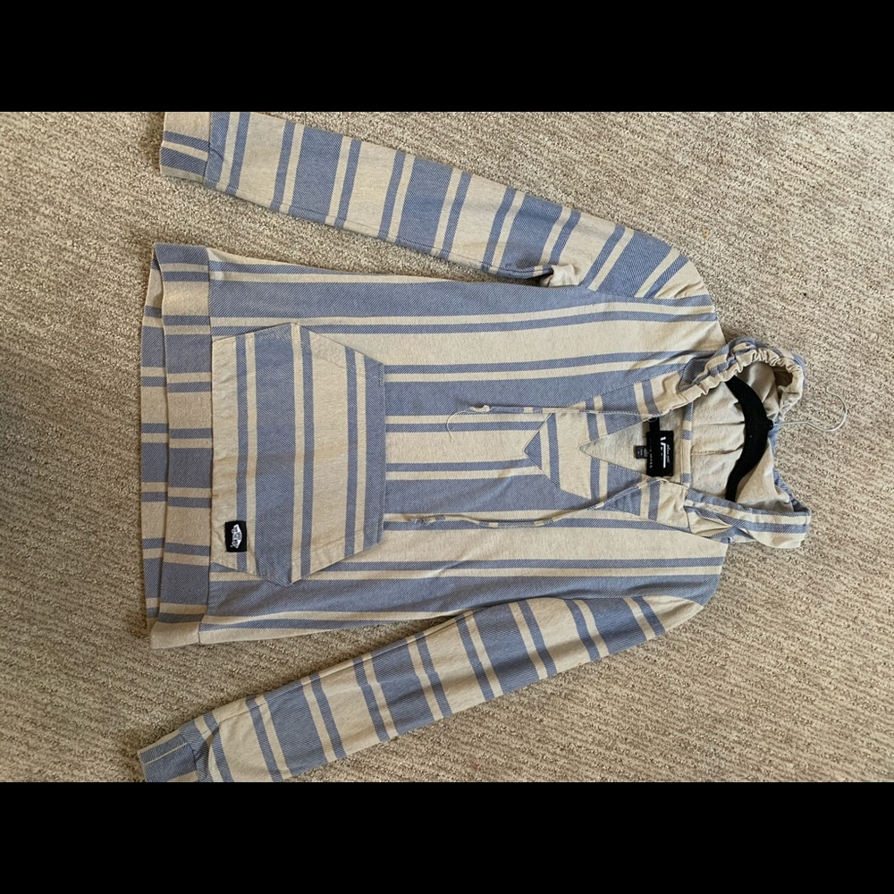 Vans blue striped sweatshirt